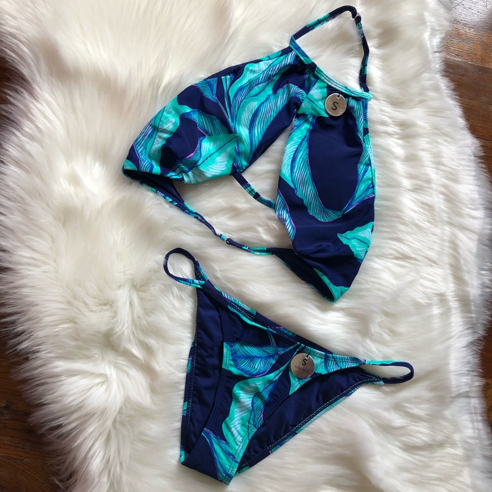 ♥️BOGO♥️Tropical leaf bikini set